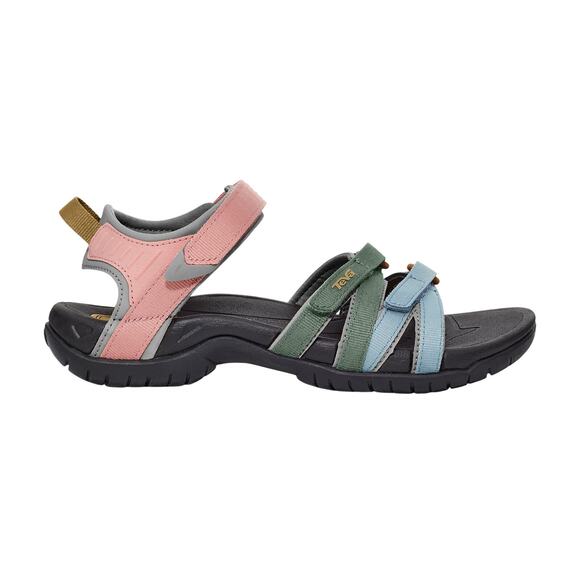 Teva Womens Tirra Leather Sandal US 8.5 EU 39.5 Black Multicolor Adjustable NIB - Picture 1 of 11